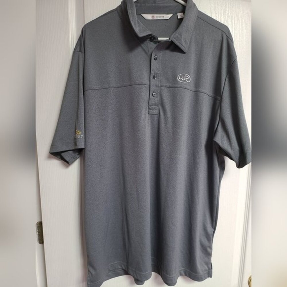 Travis Mathew Polo Shirt Gray Short Sleeve 2XL - Like New